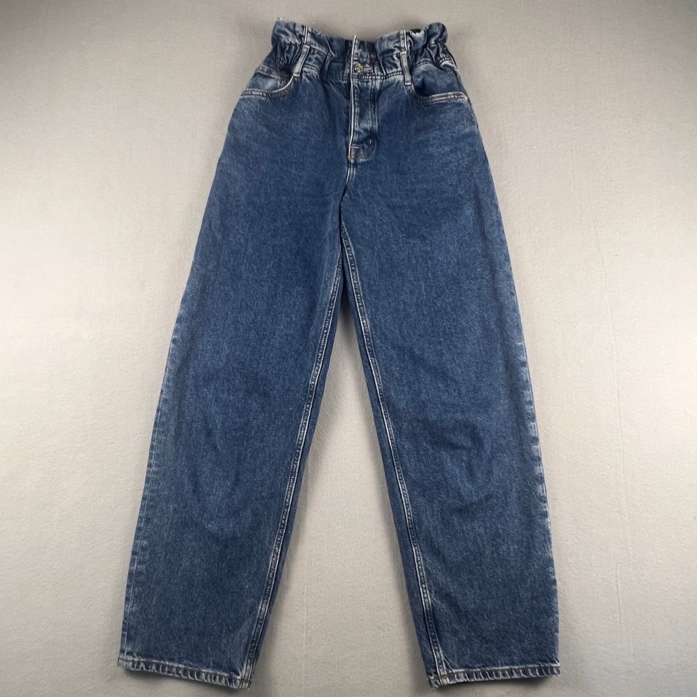 Scotch & Soda Paperbag Jeans Womens 28 Blue High Rise Tapered The Breeze Denim